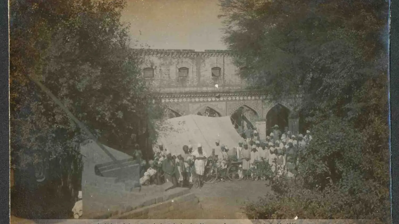Photograph of Gurdwara Kirtangarh of Ali Baig village, ca.1930–