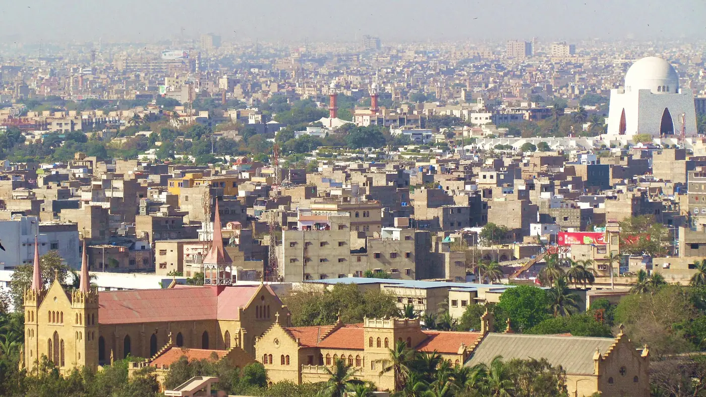 Karachi from above, Mazar-e-Quaid