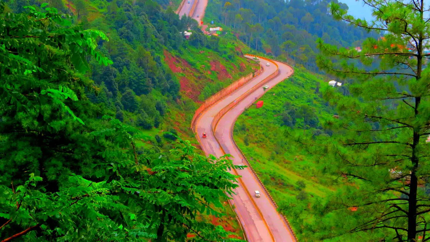 Beautiful road in Murree, Pakistan