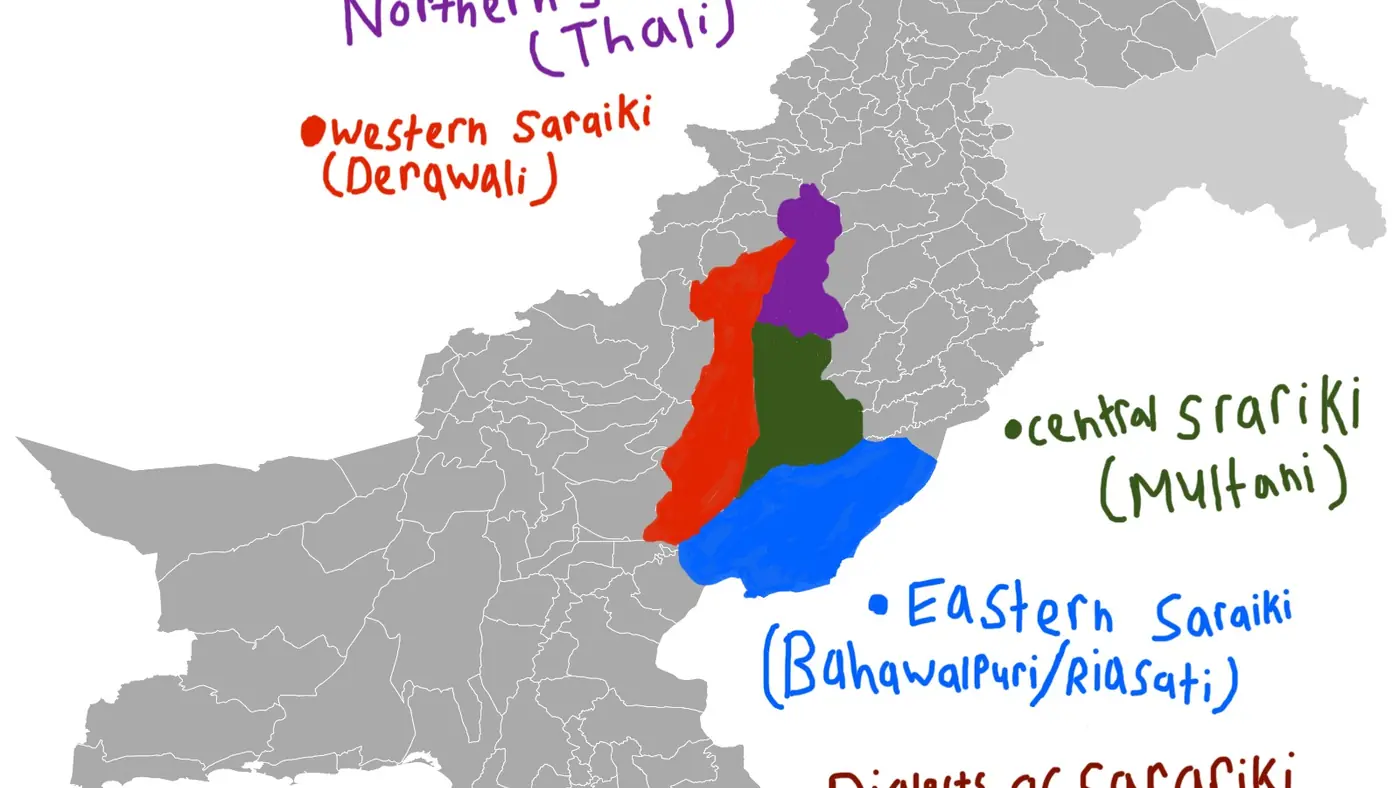 Saraiki language and its dialects