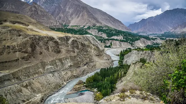Amazing Hunza Valley and Hunza River, Pakistan