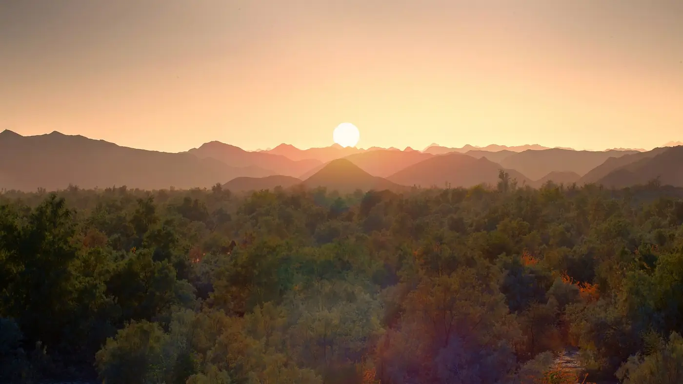 Sunset in mountains, Turbat, Balochistan